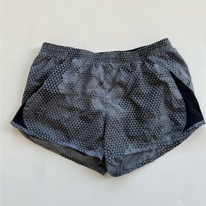 Nike Dri-Fit Gray Geometric Print Running Shorts Size Small